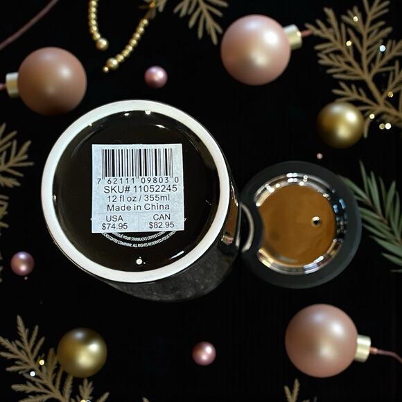 STARBUCKS NYE 2016 Swarovski Crystals Tumbler 12oz Black Rare Collector NWT/Box - Picture 9 of 9